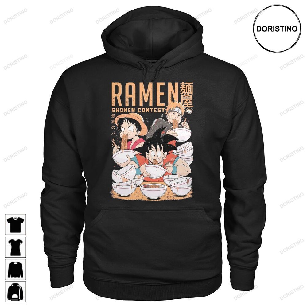 Shonen Ramen Contest Goku One Piece Naruto Anime Art Awesome Shirts